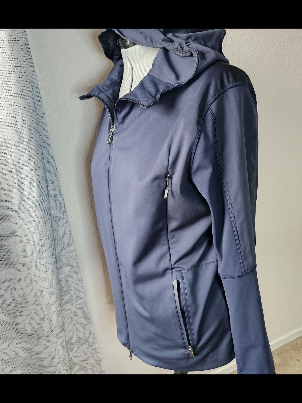 lululemon athletica Navy Hooded Utility Jacket